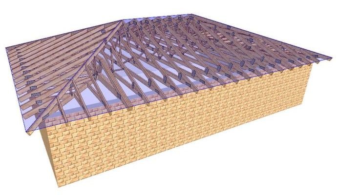 Кроквяна система чотирисхилого даху: пристрій, монтаж