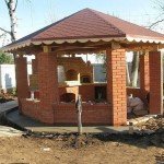 Фотографії альтанок з цегли: огляд, варіанти будівництва