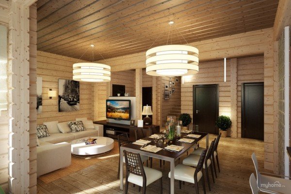 Дизайн інтерєру будинку з бруса Дизайн інтерєру будинку з бруса