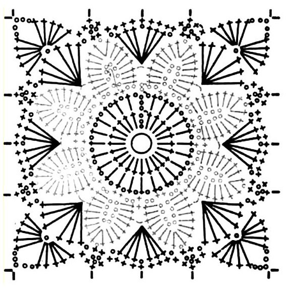 Схеми вязання мотивів гачком