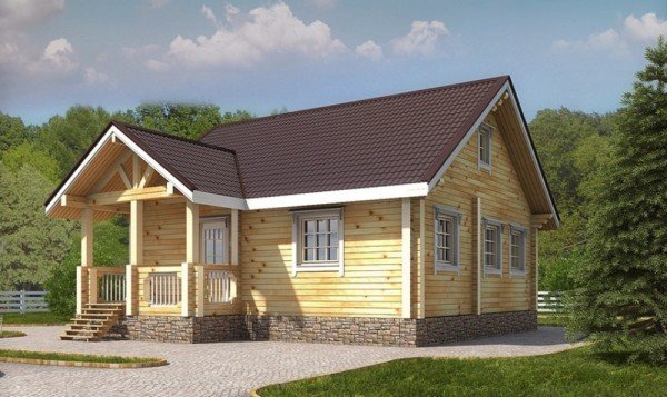 Сучасні одноповерхові будинки з бруса