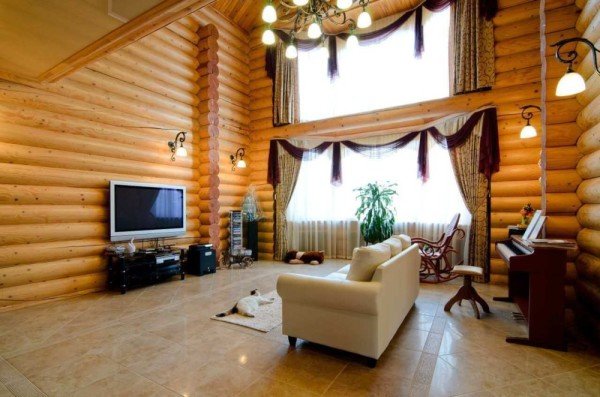 Яким повинен бути інтерєр будинку з оциліндрованої колоди