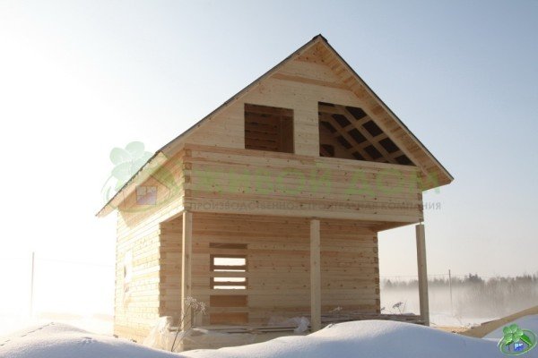 Чим краще будинку з бруса під усадку?