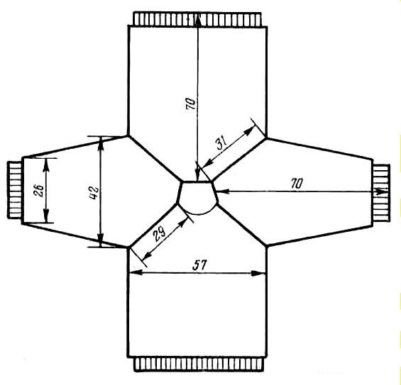Светр з регланом зверху спицями