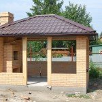 Фотографії альтанок з цегли: огляд, варіанти будівництва