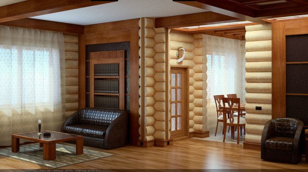 Яким повинен бути інтерєр будинку з оциліндрованої колоди