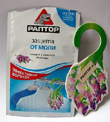 «Раптор» в боротьбі проти молі, тарганів, клопів, мурах та мух