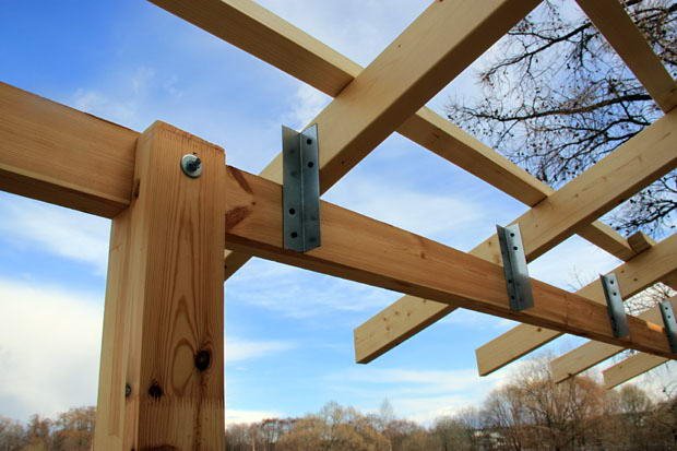 Будівництво альтанки з односхилим дахом — креслення та розрахунок (фото, відео)