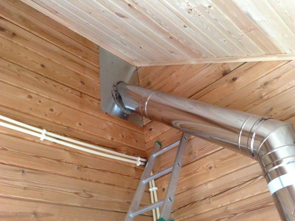 Як самостійно зробити монтаж димаря через деревяну стіну?