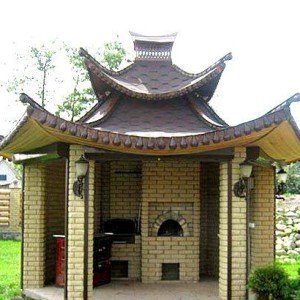 Фотографії альтанок з цегли: огляд, варіанти будівництва