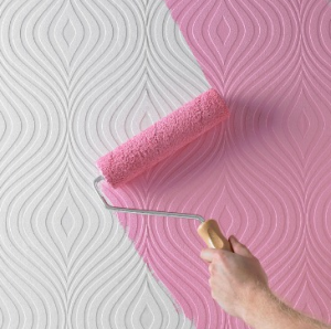 Фарба для шпалер під фарбування, вибір шпалер під фарбування, як пофарбувати шпалери