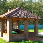 Фотографії альтанок з цегли: огляд, варіанти будівництва