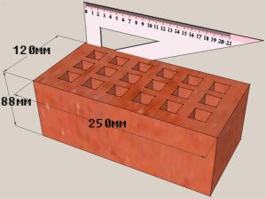 Розміри облицювальних цегли: одинарного, полуторного, подвійного Розміри облицювальних цегли: одинарного, полуторного, подвійного