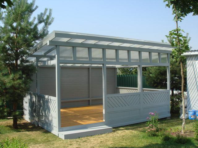 Будівництво альтанки з односхилим дахом — креслення та розрахунок (фото, відео)