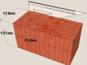 Розміри облицювальних цегли: одинарного, полуторного, подвійного Розміри облицювальних цегли: одинарного, полуторного, подвійного