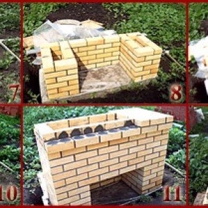 Мангал барбекю своїми руками з цегли