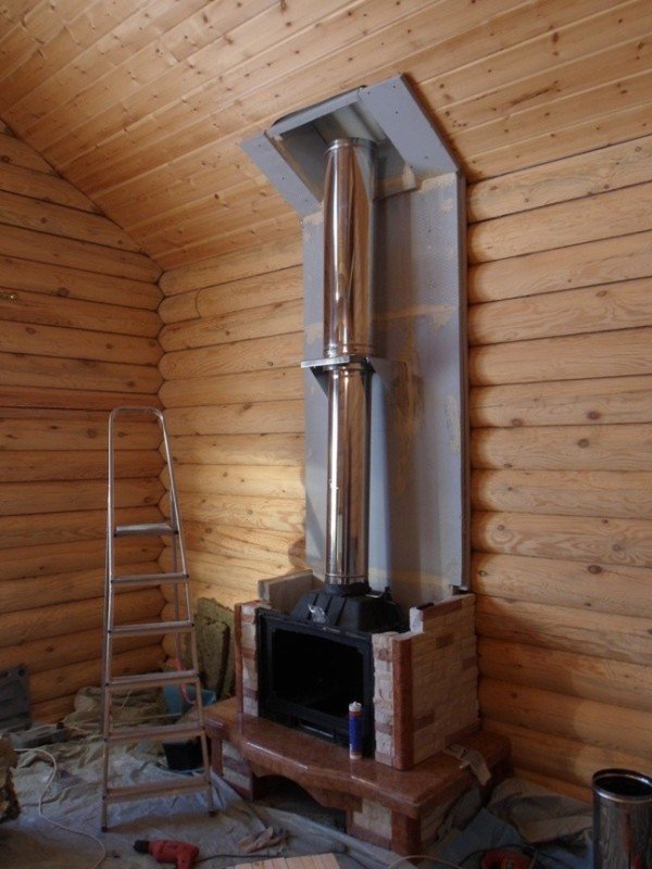 Установка каміна в деревяному будинку Установка каміна в деревяному будинку