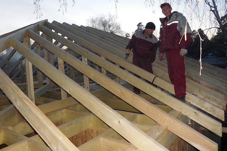 Кроквяна система вальмового даху — пристрій і креслення (фото, відео)