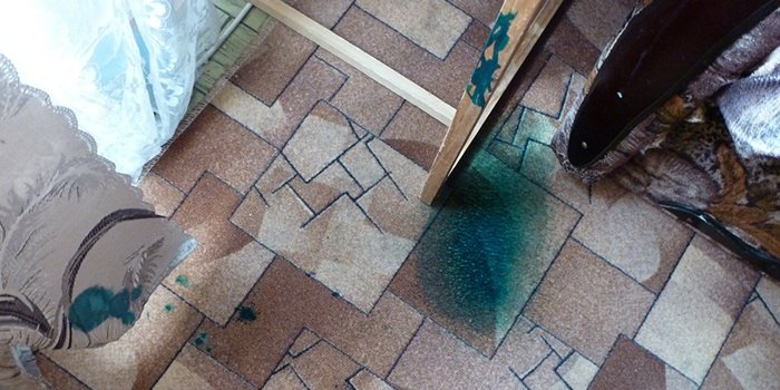 Як відіпрати зеленку з килима   перевірені способи