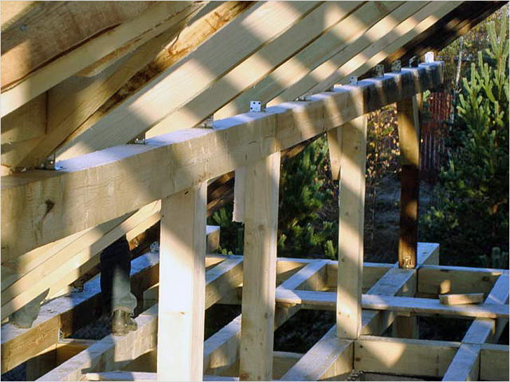 Двосхилий дах своїми руками   покрокова відео інструкція (фото, схема, план)