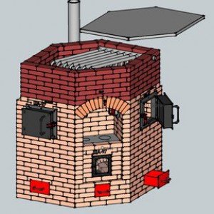 Піролізна піч з цегли своїми руками