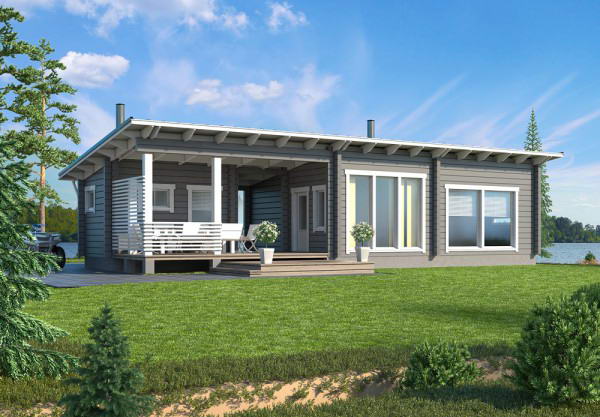 Одноповерховий каркасний будинок з односхилим дахом — пристрій і особливості монтажу (фото, відео)