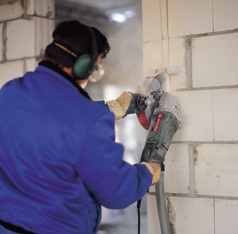 Принцип використання ручного штроборізи для газобетону