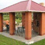 Фотографії альтанок з цегли: огляд, варіанти будівництва