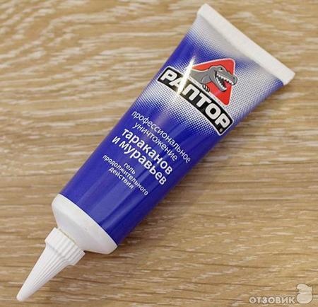 Раптор від тарганів: склад гелю та його застосування