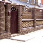 Красивий паркан з цегли: фото та відео Красивий паркан з цегли: фото та відео