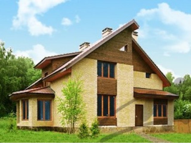 Красиві фасади приватних будинків, виконані з сучасних оздоблювальних матеріалів