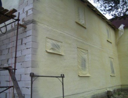 Утеплення будинку з газобетону пінополістирол, пінополіуретан, мінеральною ватою Утеплення будинку з газобетону пінополістирол, пінополіуретан, мінеральною ватою