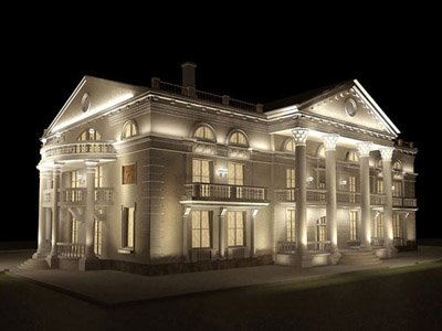 Фасадне освітлення: варіанти підсвічування