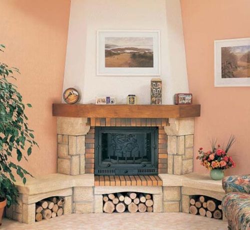 Кутовий камін з цегли своїми руками: креслення на фото, порядовка на відео