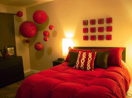 Червона спальня: особливості інтерєру і поєднання кольорів