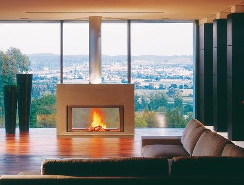 Двосторонній камін в інтерєрі: фото, відгуки, з цегли