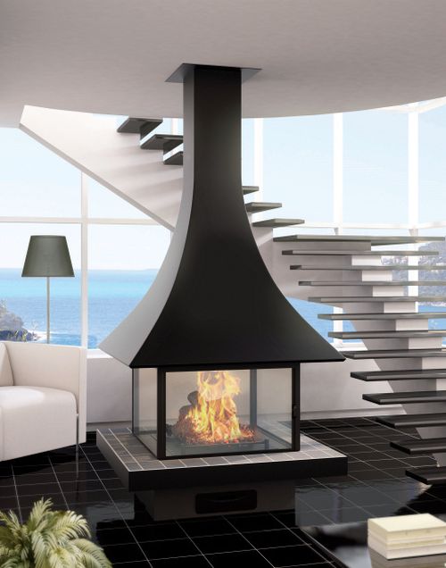 Каміни зі склом: фото варіанти дверцят для дому та дачі Каміни зі склом: фото варіанти дверцят для дому та дачі