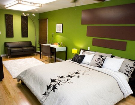 Зелена спальня: дизайн і стилі оформлення