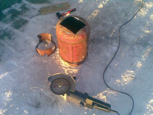 Буржуйка з газового балона: відео своїми руками, креслення на фото