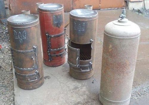 Буржуйка з газового балона: відео своїми руками, креслення на фото