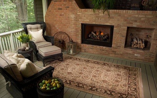 Камін в інтерєрі будинку в стилі модерн: фото варіанти