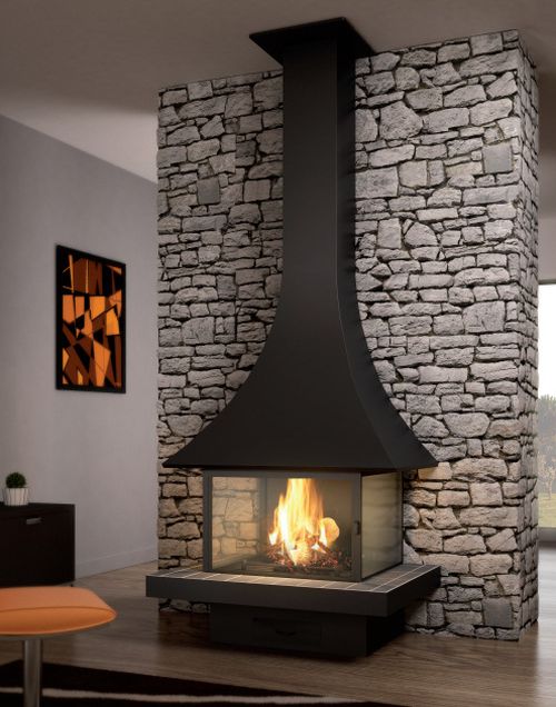 Каміни зі склом: фото варіанти дверцят для дому та дачі Каміни зі склом: фото варіанти дверцят для дому та дачі