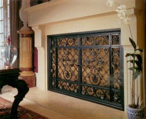 Вибір кованої решітки для каміна, фото сіток з дроту