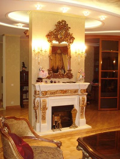 Електрокамін з мармуру в інтерєрі: ідеї фото