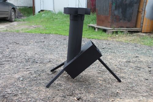 Піч Робінзон ракетна похідна: реактивна за кресленнями своїми руками