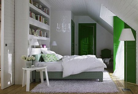 Зелена спальня: дизайн і стилі оформлення