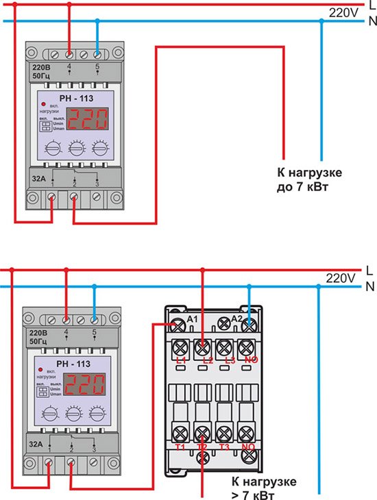 Реле напруги 220В для дому: вибір і підключення за схемою