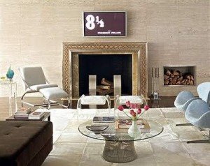 Імітація штучного каміна з гіпсокартону в інтерєрі квартири: фото