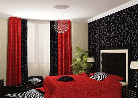 Червона спальня: особливості інтерєру і поєднання кольорів
