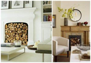 Імітація штучного каміна з гіпсокартону в інтерєрі квартири: фото